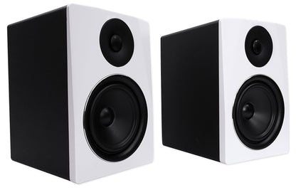 APM6W 6.5" 350W Powered Studio Monitors+Stands+Pads+Headphones