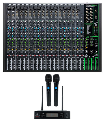 ProFX22v3 22-Channel 4-Bus Effects Mixer w/USB + Wireless Mics