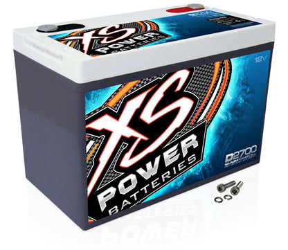 XS Power D2700 4300 Amp AGM Power Cell Car Audio Battery + Backpack
