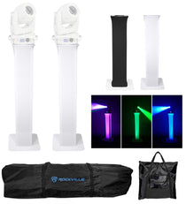 (2) Totem Stands+Black and White Scrims For (2) Epsilon E-Beam 2RW