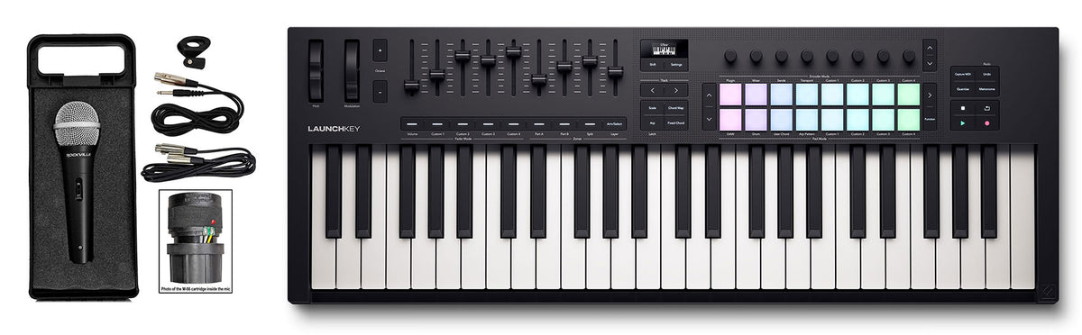 Launchkey 49 MK4 Keyboard Controller + RMC-XLR Microphone