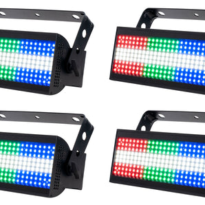 (4) American DJ ADJ JOLT 300 RF RGB+CW SMD LED DMX Blinder/Strobe Effect Lights