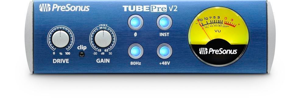 Presonus TubePre V2 Vacuum Tube Preamp + DI Direct Box, For Recording/Live Sound