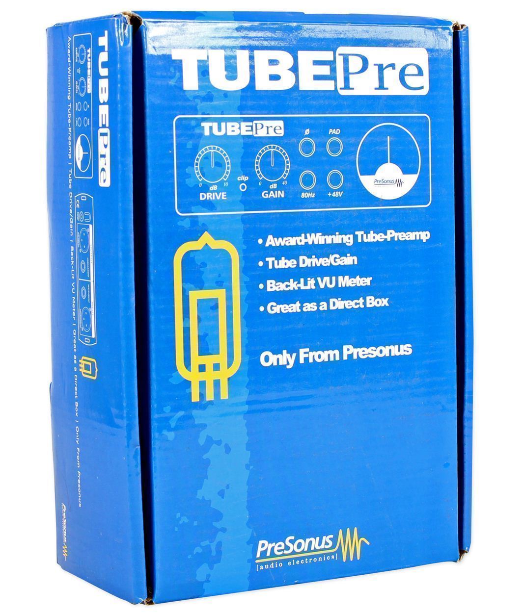 Presonus TubePre V2 Vacuum Tube Preamp + DI Direct Box, For Recording/Live Sound