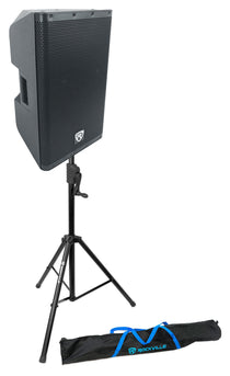 DX12 12" Class D 500 Watt RMS Powered DJ PA Speaker+Crank-Up Stand+Bag