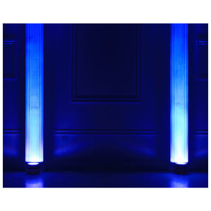 2) Eliminator ADJ MEGA GO PAR 64E RGB+UV DMX Par Can Wash Lights+Wireless Remote