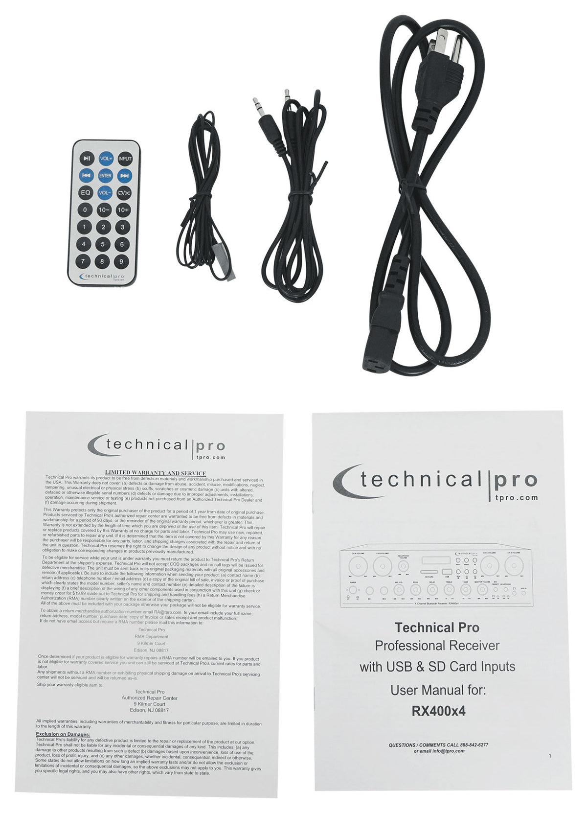 RX400X4 4-Channel 8-Speaker Bluetooth Home Receiver