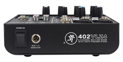 New Mackie 402VLZ4 4-channel Compact Analog Low-Noise Mixer w/ 2 ONYX Preamps