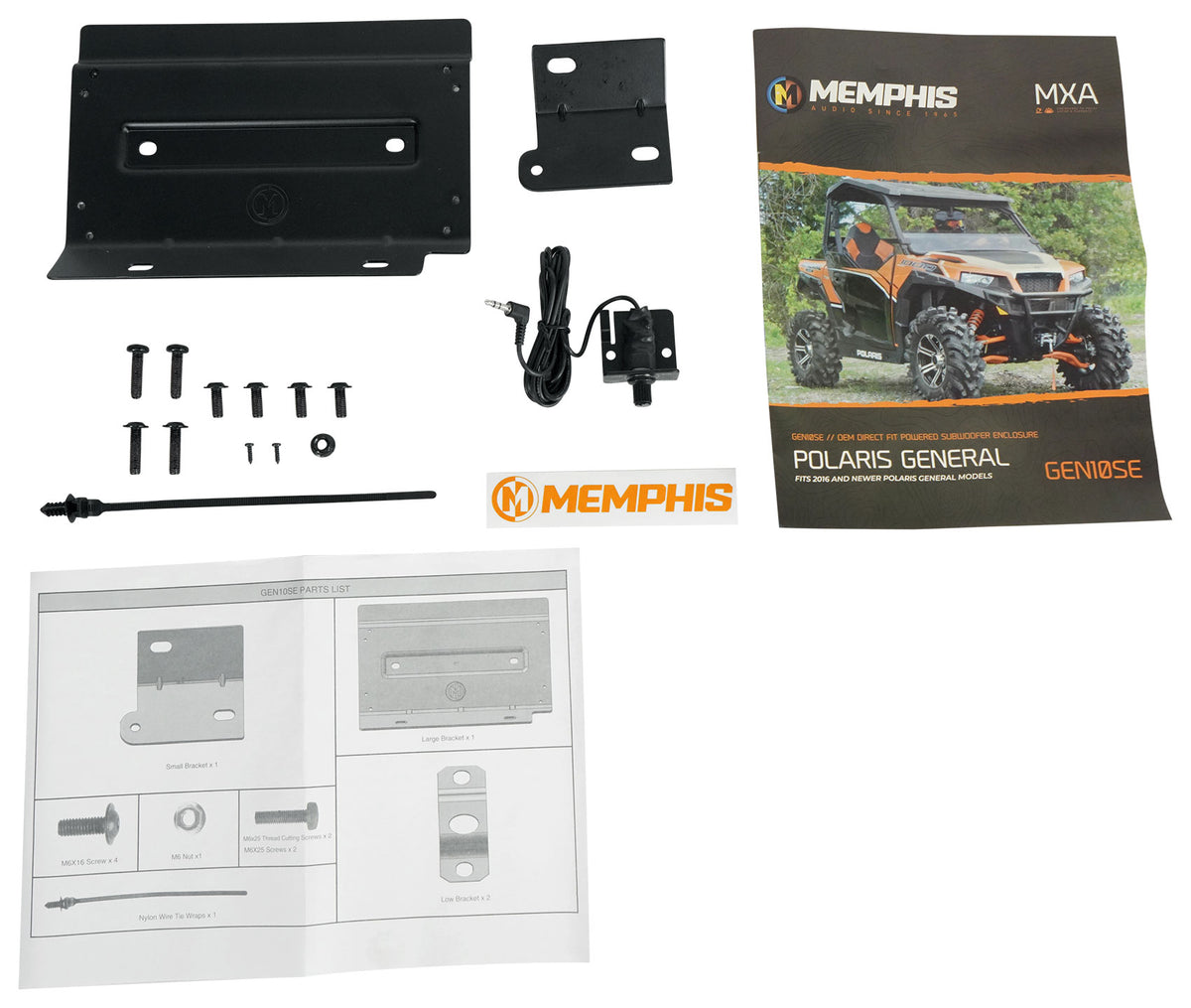 GEN10SE Powered Subwoofer + Bass Party 10 Bluetooth Speaker For Polaris General