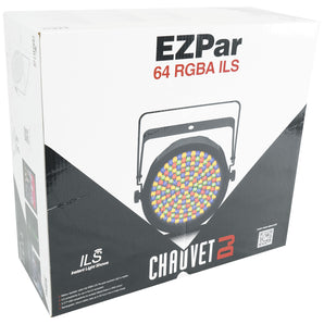 8) Chauvet DJ EZPAR 64 RGBA ILS Rechargeable Battery RGBA LED Par Wash Up-Lights