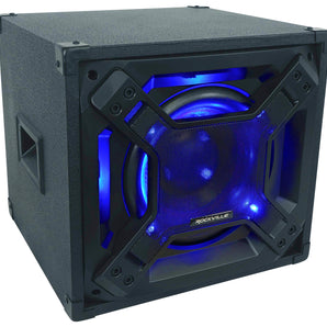 Rockville BASS BLASTER 10 10" 750w Powered Home Audio Subwoofer Theater Sub+LED