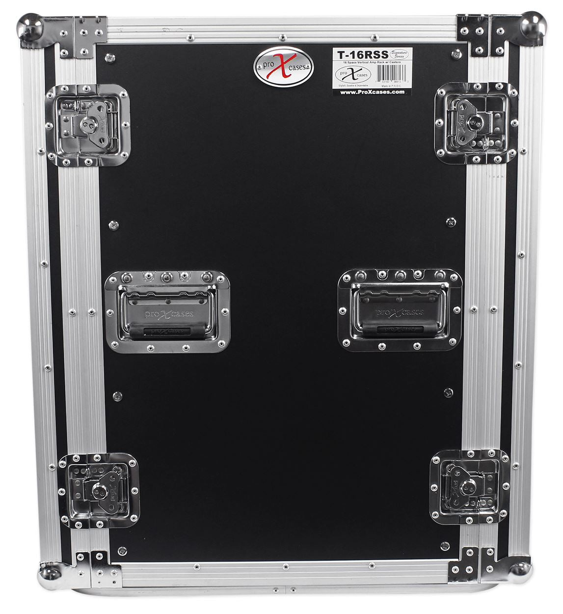 Pro X TOV T-16RSS 16U 3/8" Wood ATA300 Rack DJ Amplifier Flight Case w/ Wheels