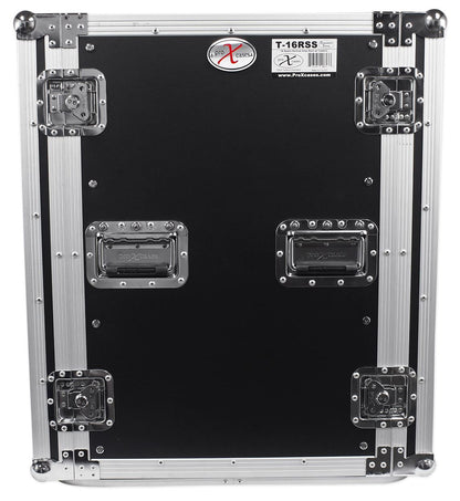Pro X TOV T-16RSS 16U 3/8" Wood ATA300 Rack DJ Amplifier Flight Case w/ Wheels
