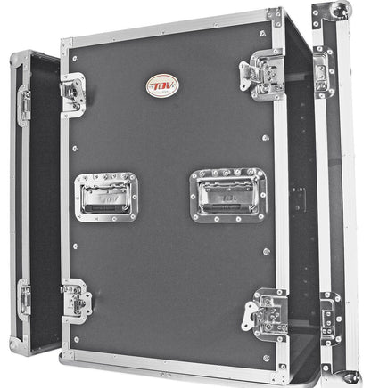 Pro X TOV T-16RSS 16U 3/8" Wood ATA300 Rack DJ Amplifier Flight Case w/ Wheels