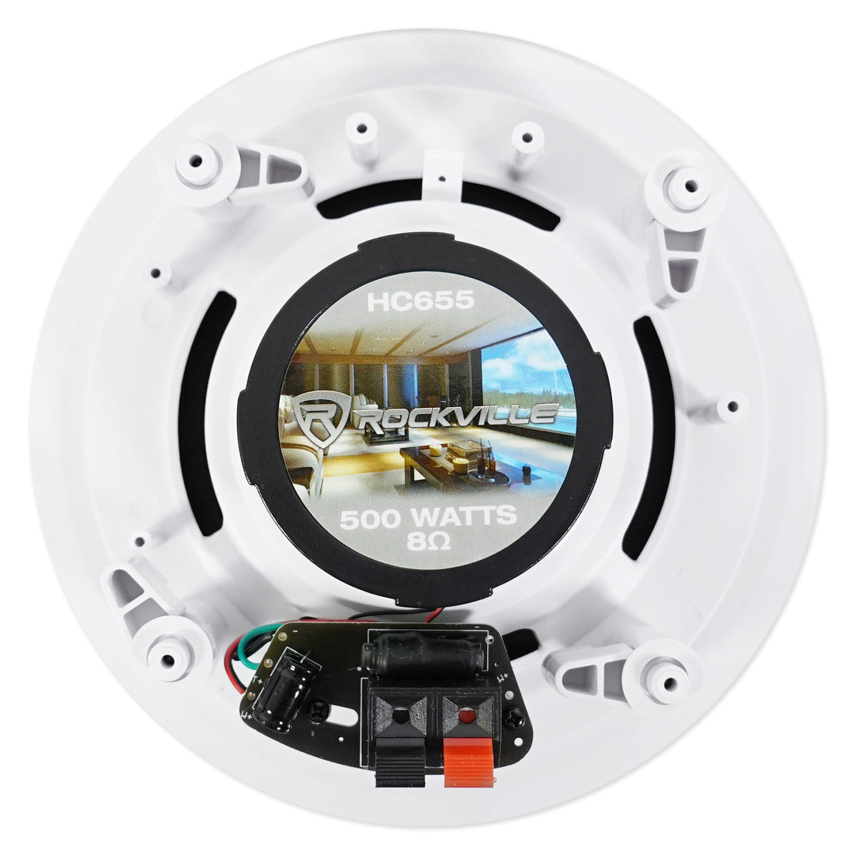 Rock Zone 8 Ch. Multi Room Receiver+(16) 6.5" White Ceiling Speakers