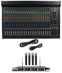 2404VLZ4 24-Channel FX Mixer & Quad VHF Wireless Mic System