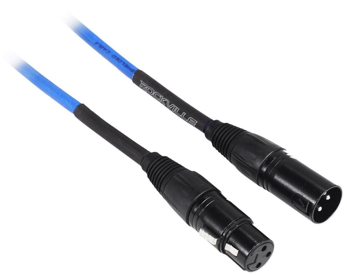 6-Pack 10' Female to Male REAN XLR Mic Cables (3 Colors x 2)
