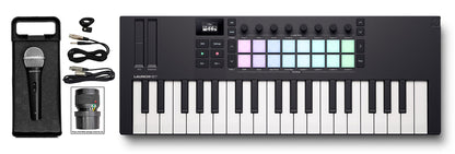 Launchkey Mini 37 MK4 Keyboard Controller + RMC-XLR Microphone