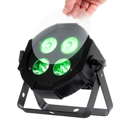 American DJ Eliminator Lighting Mega Hex L Par RGBLA+UV LED Wash Up-Light+Remote