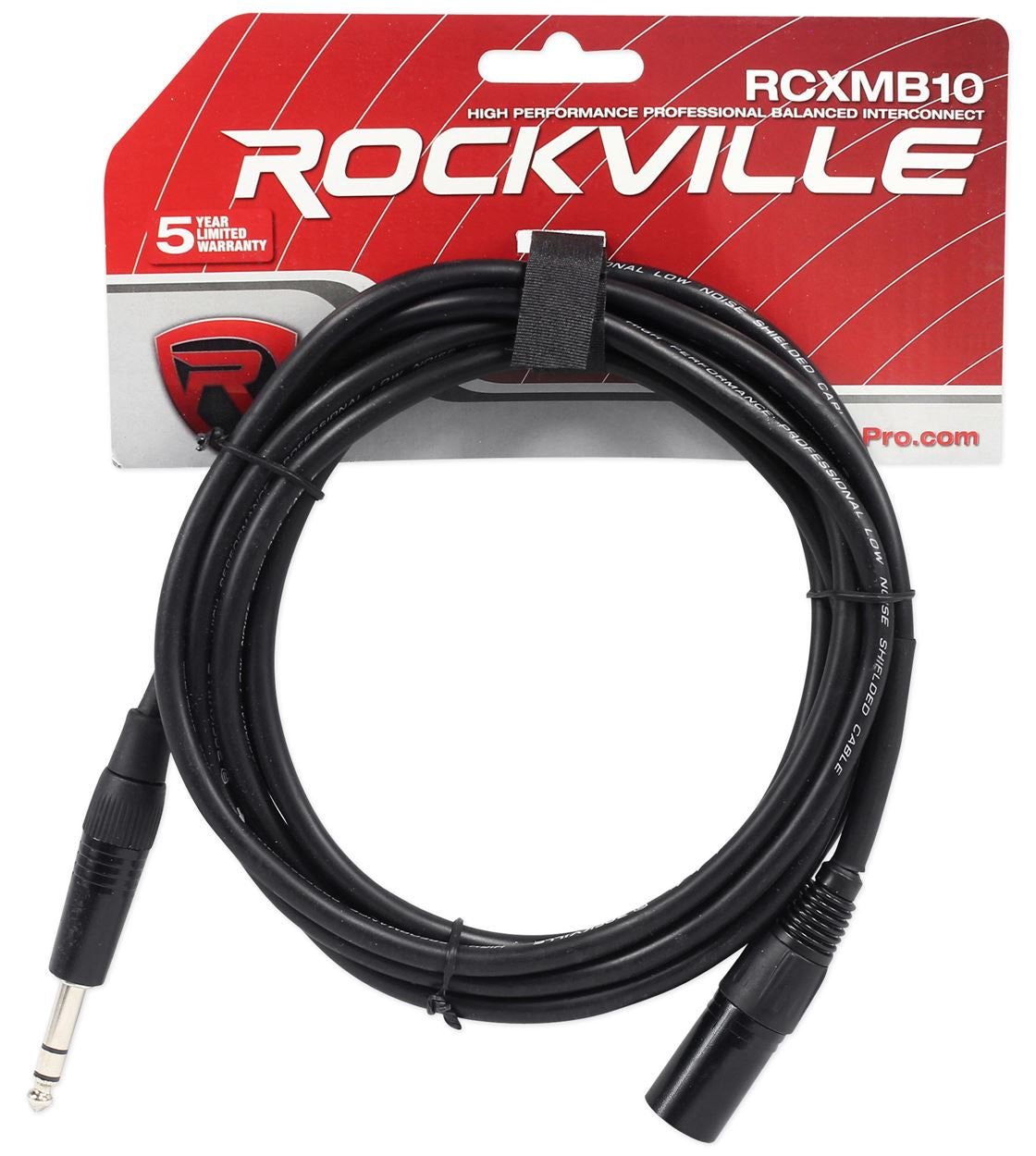 8 10' Male REAN XLR to 1/4'' TRS Cable (4 Colors x 2 of Each)