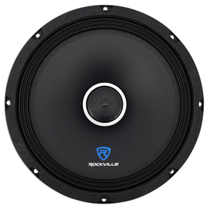 Rockville RXM108 10" 600 Watt 8 Ohm SPL Car Midrange Mid-Bass Speaker w/ Bullet