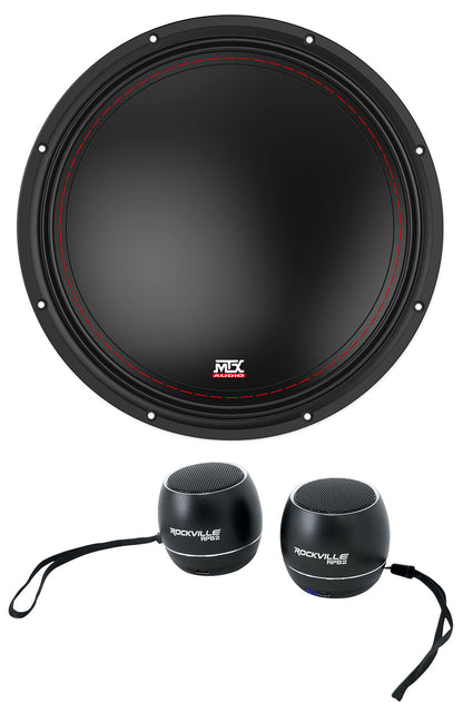 MTX 3512-02 12" Subwoofer + Portable Bluetooth Speakers