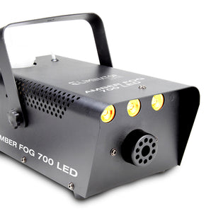 Eliminator Amber FOG 700 LED Fog Machine w/ Amber LED Lights+Remote+Gal. Fluid