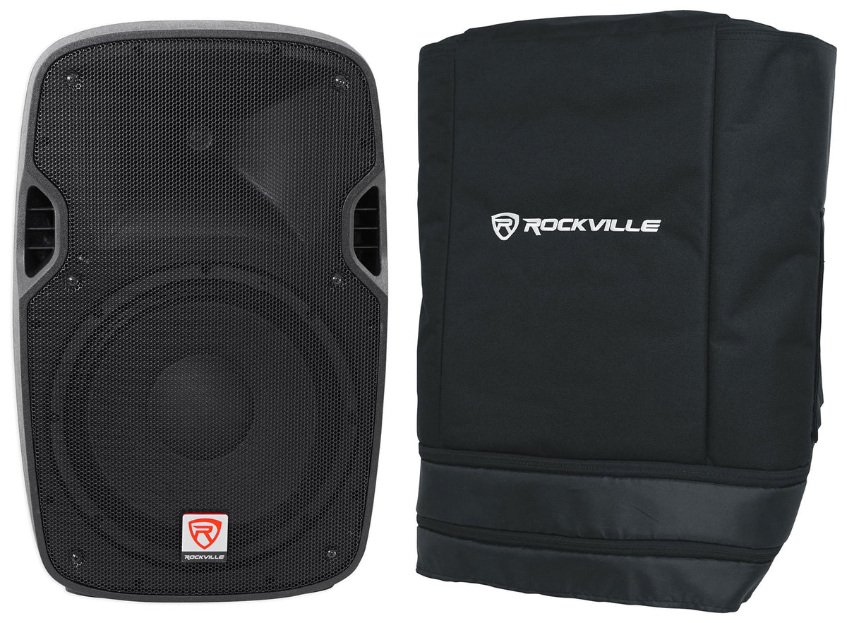 Rockville SPGN128 12" Passive 1200W DJ PA Speaker Cabinet 8 Ohm+Slip Cover