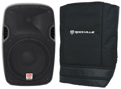 Rockville SPGN128 12" Passive 1200W DJ PA Speaker Cabinet 8 Ohm+Slip Cover