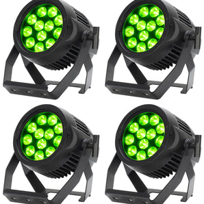 (4) American DJ Encore LP12IP 12 x 20 Watt Outdoor RGBL LED DMX Par Wash Lights