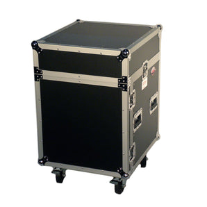 Pro X T-12MRSS 12U x 10U Slant Combo DJ / Mixer Rack Case w/ 4" Wheels/Casters