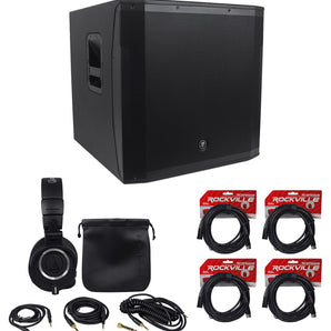 Mackie SRM1850 1600W 18" Powered Active Pro Subwoofer Sub+Headphones+XLR Cables