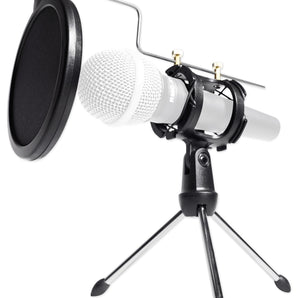 Rockville RTMS21 Desktop Tripod Microphone Stand With Pop Filter and Shock Mount