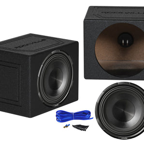 ALPINE X-W10D4 10" 900 Watt RMS Car Audio DVC Subwoofer+Sealed Sub Box Enclosure