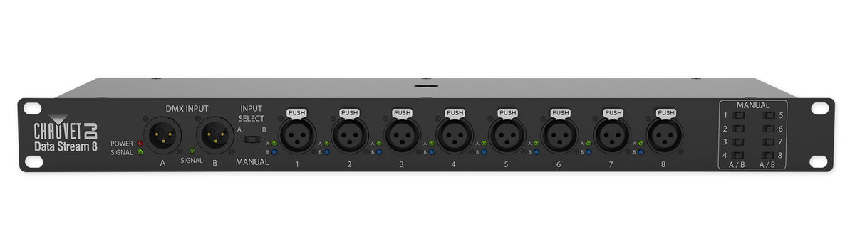 Data Stream 8 DMX Splitter To Distribute+Boost Signals + Backpack
