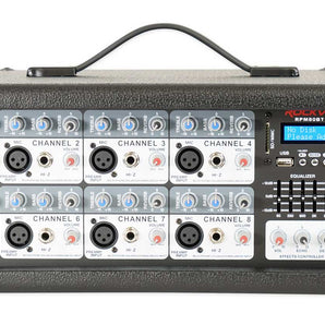 Rockville RPM80BT 2400w Powered 8 Channel Mixer/Amplifier w/Bluetooth/EQ/Effects