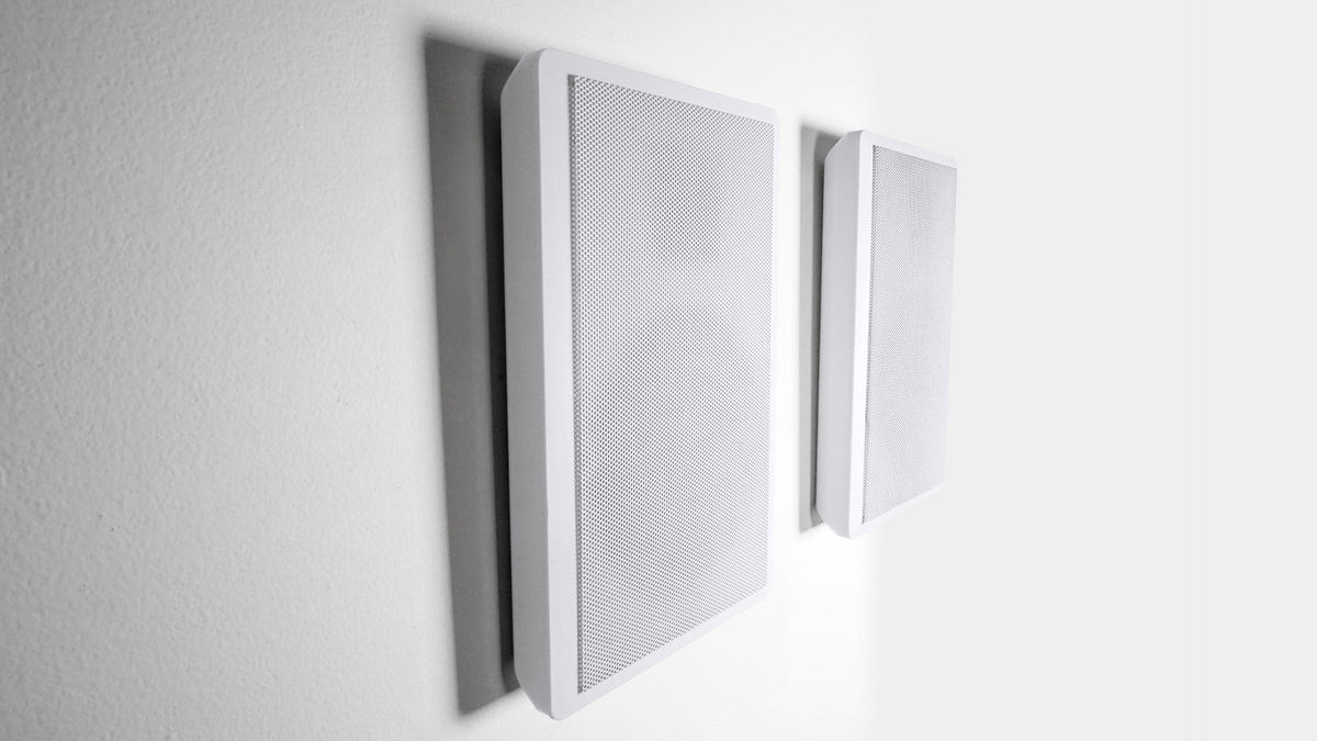 Rock Zone 8 Ch. Multi Room Home Receiver+(8) White Slim Wall Speakers