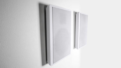 Rock Zone 8 Ch. Multi Room Home Receiver+(8) White Slim Wall Speakers