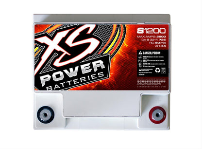 XS Power S1200 12V 1500W/3000W Range AGM S-Series Battery, Max 2600Amps