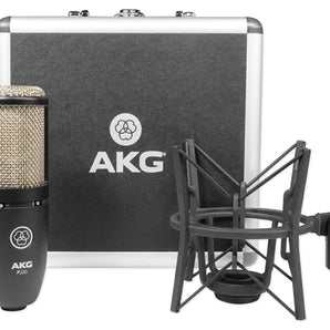 AKG P220 Studio Condenser Microphone Recording Mic+Shockmount+Carry Case