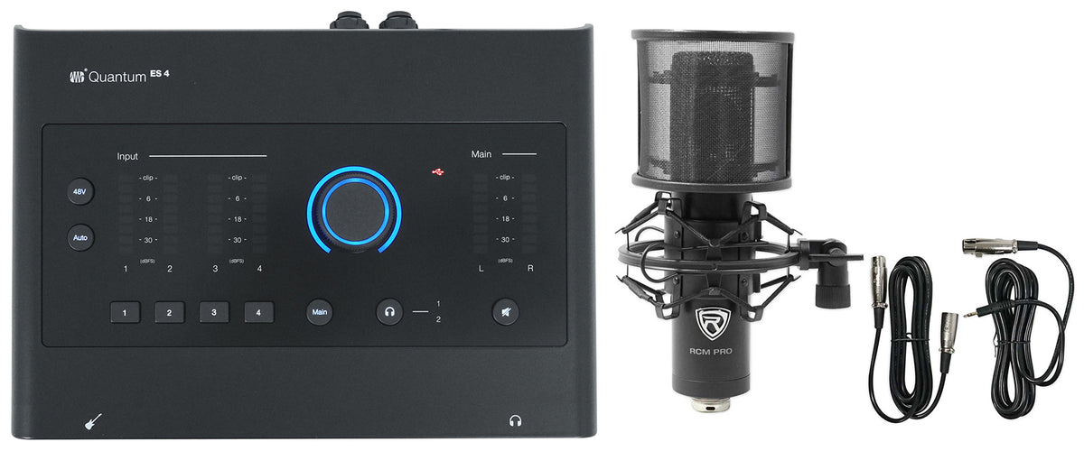 Quantum ES4 Recording Interface + RCM PRO Condenser Microphone