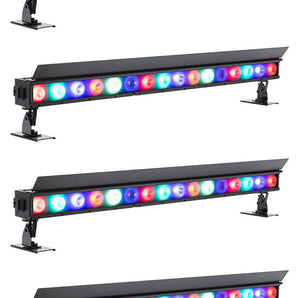 (4) American DJ ElectraPix Bar 16 Wireless DMX RGBAL+UV Outdoor Light Strip Bars