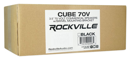 CSA140Z 70V Amplifier + (6) Cube 3.5" Black Speakers