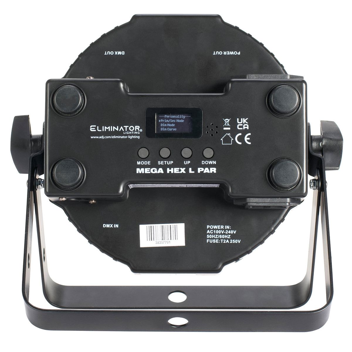 (2) Mega Hex L Par RGBLA+UV LED Wash Lights