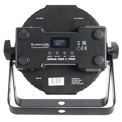 (2) Mega Hex L Par RGBLA+UV LED Wash Lights