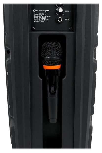 Dual 8" Karaoke Machine Bundle with Stand & (2) Microphones