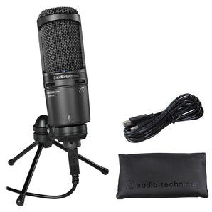 Audio Technica AT2020USB+ Podcast Microphone+Beyerdynamic DT 240 Pro Headphones