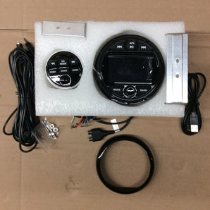 4 Zone Marine radio receiver with bluetooth, aux and usb wired remote control