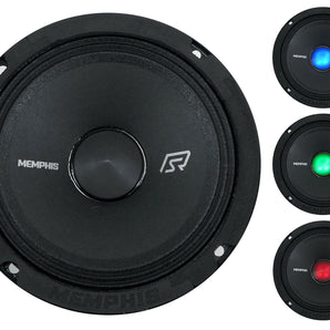 Memphis Audio SRXP62V2 SRX Pro 6.5" 250w Midrange Car Speaker w/LED Mid-Bass