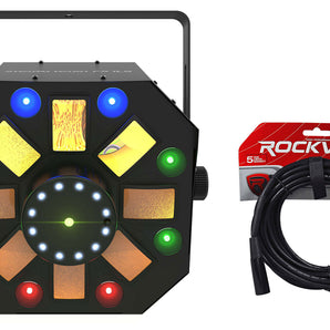 Chauvet DJ Swarm Wash FX ILS RGBAW+UV LED Derby/Laser/Strobe Light+DMX Cable